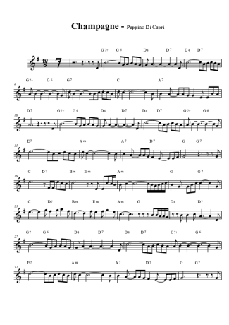 Pepino di Capri Champagne score for Tenor Saxophone Soprano Clarinet (Bb)