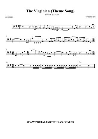 Percy Faith O Homem de Virgínia (The Virginian Theme Song) score for Cello