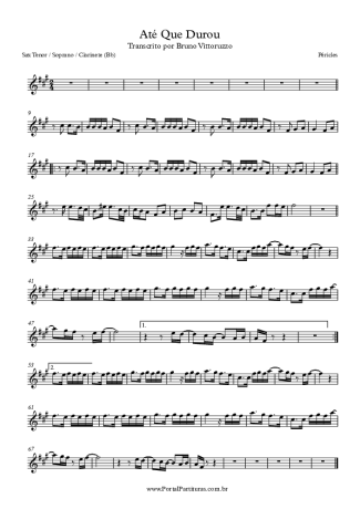 Péricles Até Que Durou score for Tenor Saxophone Soprano (Bb)