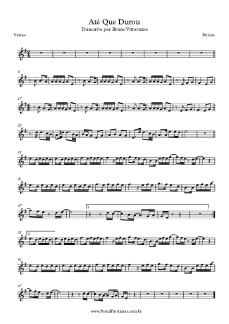 Péricles Até Que Durou score for Violin