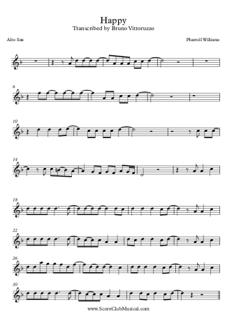 Pharrell Williams  score for Alto Saxophone