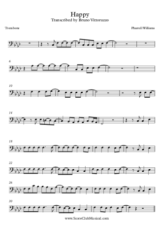 Pharrell Williams  score for Trombone