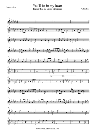 Phil Collins  score for Harmonica
