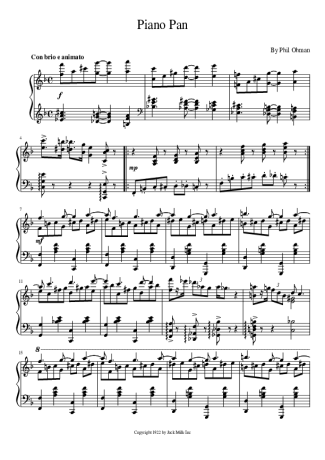 Phil Ohman Piano Pan score for Piano