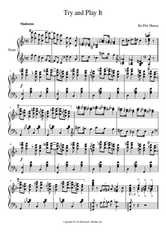 Phil Ohman  score for Piano
