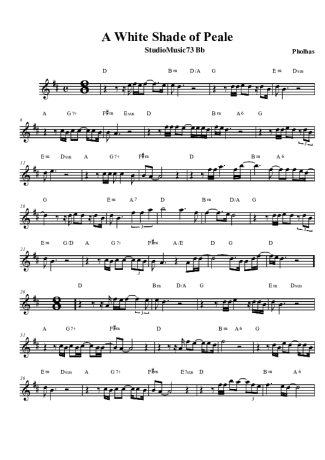 Pholhas A White Shade of Peale  score for Tenor Saxophone Soprano (Bb)