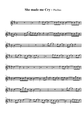 Pholhas She Made Me Cry score for Tenor Saxophone Soprano (Bb)