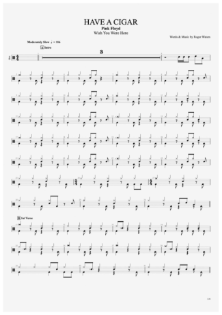 Pink Floyd  score for Drums