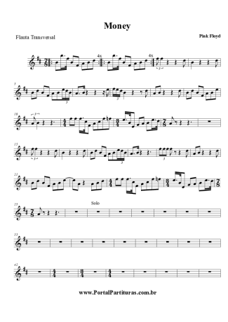 Pink Floyd  score for Flute
