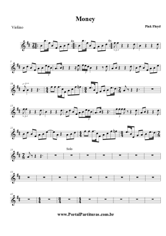 Pink Floyd  score for Violin