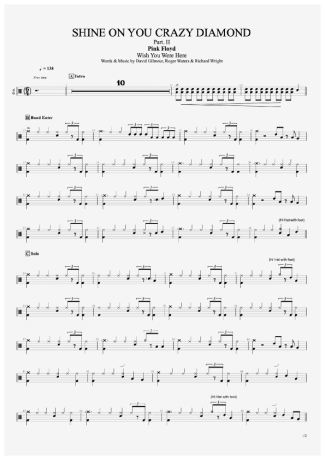 Pink Floyd Shine On You Crazy Diamond (Part II) score for Drums