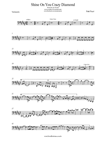 Pink Floyd  score for Cello