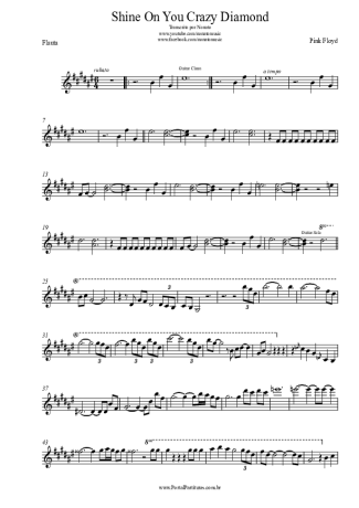 Pink Floyd  score for Flute