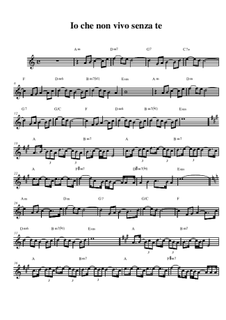 Pino Donaggio Io Che Non Vivo (Senza Te) score for Alto Saxophone
