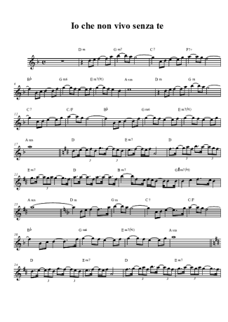 Pino Donaggio Io Che Non Vivo (Senza Te) score for Clarinet (Bb)