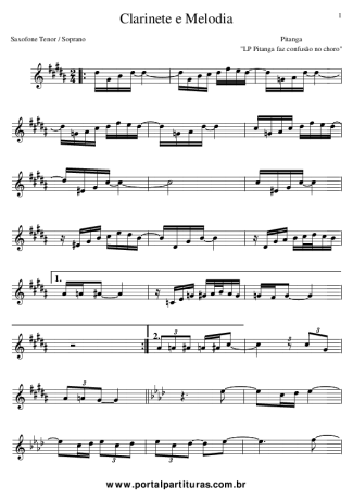 Pitanguinha Clarinete E Melodia score for Clarinet (Bb)