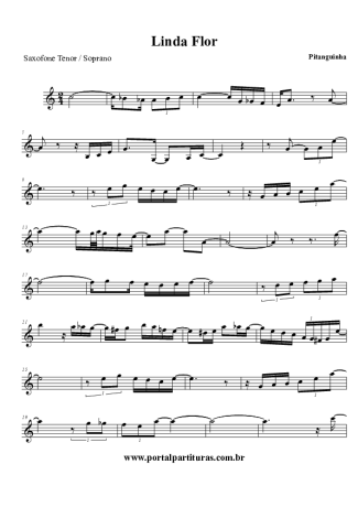 Pitanguinha Linda Flor score for Tenor Saxophone Soprano (Bb)