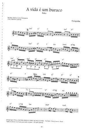 Pixinguinha  score for Clarinet (C)