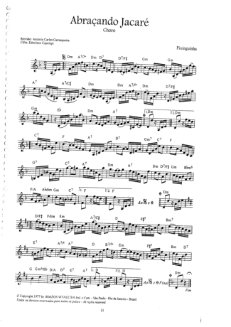 Pixinguinha  score for Clarinet (C)