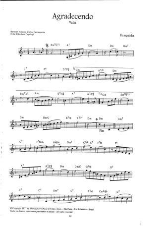 Pixinguinha  score for Clarinet (C)