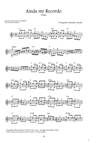 Pixinguinha  score for Clarinet (C)