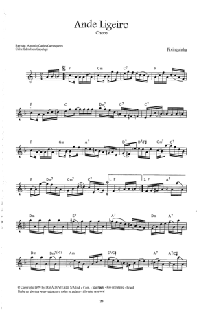 Pixinguinha  score for Violin