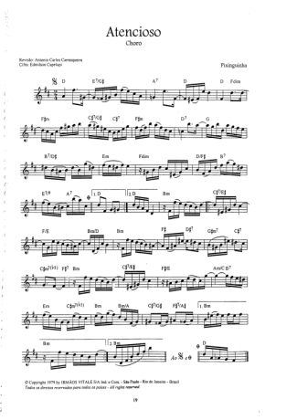 Pixinguinha Atencioso score for Flute