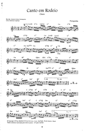 Pixinguinha Canto Em Rodeio score for Flute