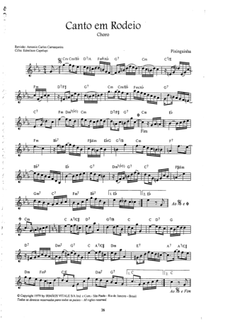Pixinguinha Canto Em Rodeio score for Small Guitar