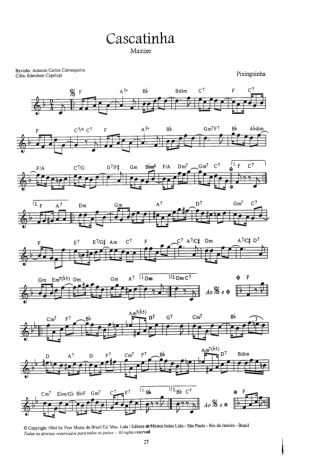 Pixinguinha  score for Clarinet (C)