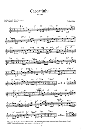Pixinguinha Cascatinha score for Mandolin