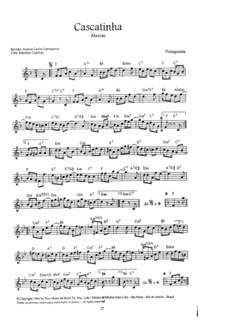 Pixinguinha Cascatinha score for Violin