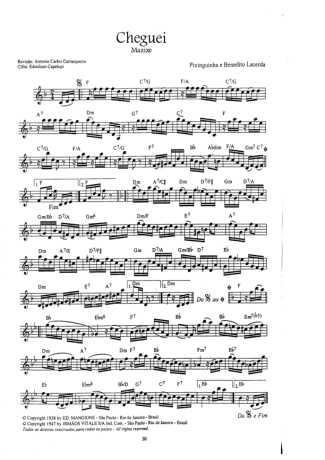 Pixinguinha Cheguei score for Violin