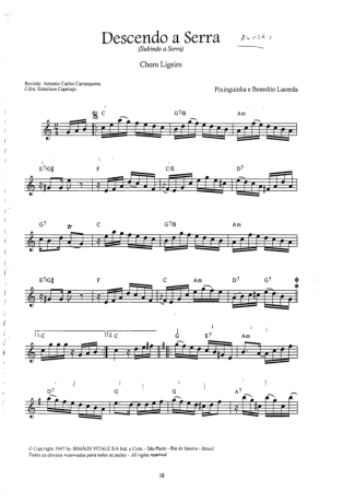 Pixinguinha  score for Clarinet (C)