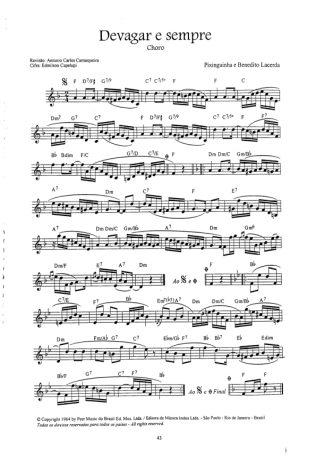 Pixinguinha Devagar E Sempre score for Clarinet (C)