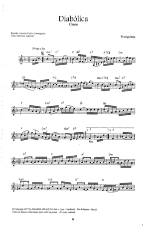 Pixinguinha Diabólica score for Keyboard