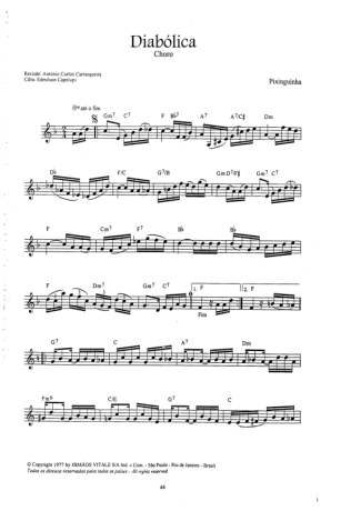 Pixinguinha  score for Mandolin