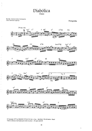 Pixinguinha Diabólica score for Violin