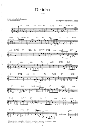 Pixinguinha Dininha score for Clarinet (C)