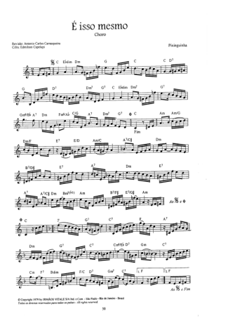 Pixinguinha  score for Clarinet (C)