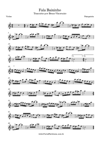 Pixinguinha Fala Baixinho score for Violin