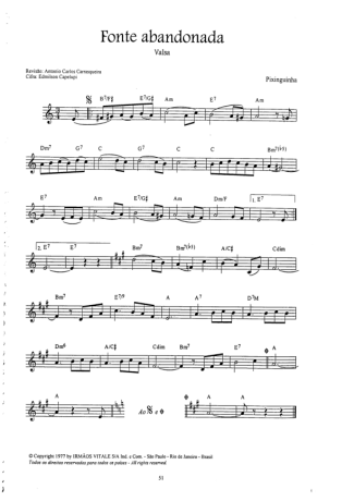 Pixinguinha  score for Clarinet (C)