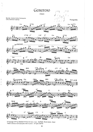 Pixinguinha  score for Clarinet (C)