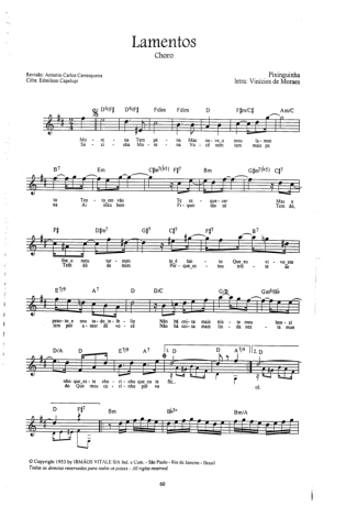 Pixinguinha Lamentos score for Clarinet (C)