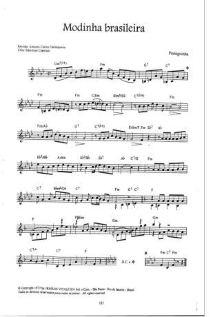 Pixinguinha  score for Mandolin