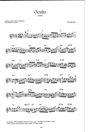 Pixinguinha Oculto score for Flute