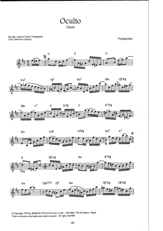 Pixinguinha Oculto score for Mandolin