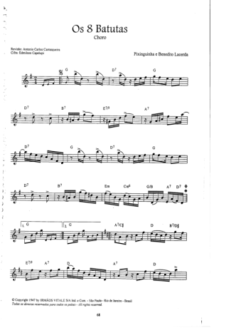 Pixinguinha Os 8 Batutas score for Clarinet (C)