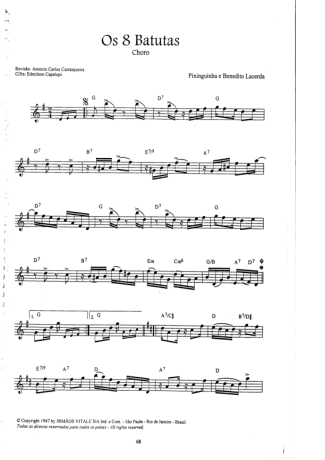 Pixinguinha  score for Mandolin