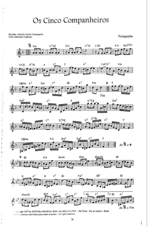 Pixinguinha  score for Clarinet (C)